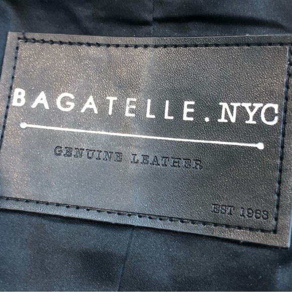 Bagatelle NYC suede motorcycle moto jacket chestnut brown zippered pockets belt - Picture 8 of 12
